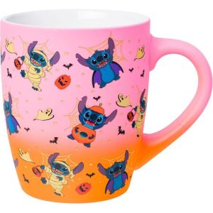 Silver Buffalo Lilo and Stitch Halloween Give Me Candy Glitter 20oz Ceramic Mug(Multicolor)