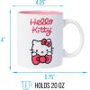 Silver Buffalo Sanrio Hello Kitty Rainbows Ceramic Mug, 20 Ounces(Multicolor)