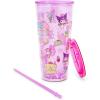 Silver Buffalo Sanrio Hello Kitty Strawberry Spill Resistant Plastic Tumbler, 20 Ounces(Hello Kitty and Friends Toss Confetti)