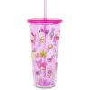Silver Buffalo Sanrio Hello Kitty Strawberry Spill Resistant Plastic Tumbler, 20 Ounces(Hello Kitty and Friends Toss Confetti)