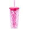 Silver Buffalo Sanrio Hello Kitty Strawberry Spill Resistant Plastic Tumbler, 20 Ounces(Multicolor)