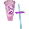 Silver Buffalo Sanrio Hello Kitty Strawberry Spill Resistant Plastic Tumbler, 20 Ounces(Pink/Multi)