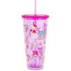 Silver Buffalo Sanrio Hello Kitty Strawberry Spill Resistant Plastic Tumbler, 20 Ounces(Hello Kitty and Friends Toss Confetti)