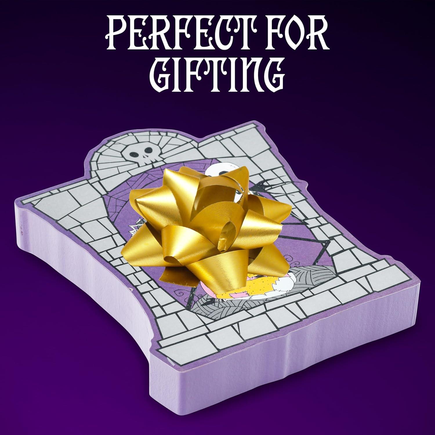 imageSilver Buffalo Nightmare Before Christmas Brick Frame Rose Large Die Cut MDF Box Wall Sign