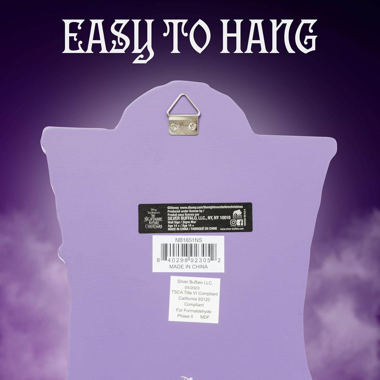 imageSilver Buffalo Nightmare Before Christmas Brick Frame Rose Large Die Cut MDF Box Wall Sign