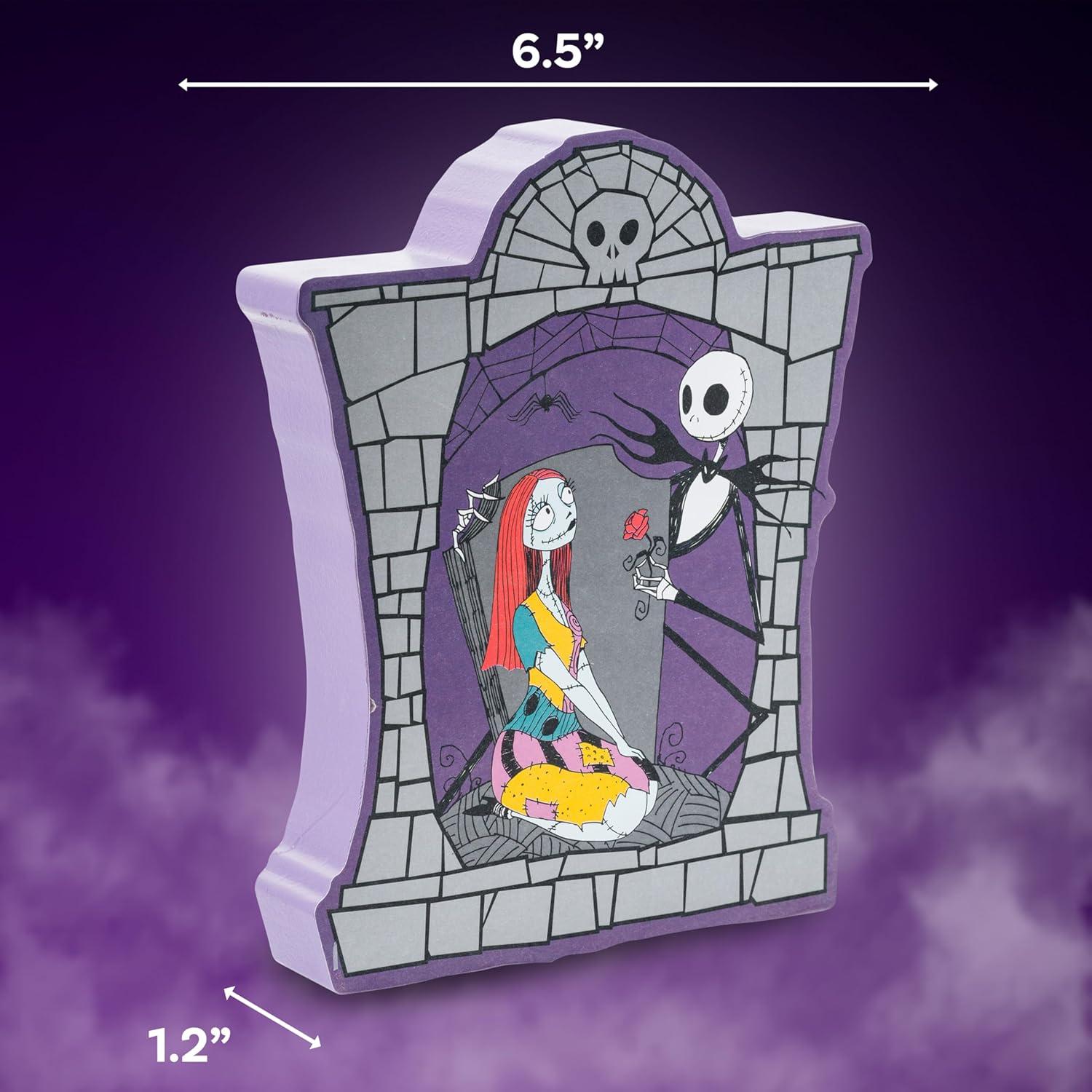 imageSilver Buffalo Nightmare Before Christmas Brick Frame Rose Large Die Cut MDF Box Wall Sign