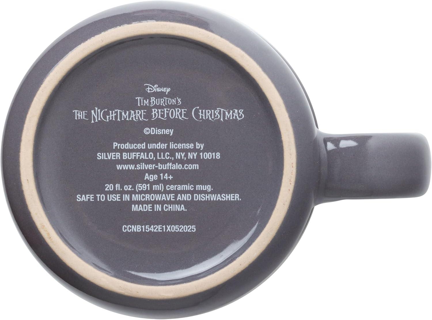 imageSilver Buffalo Nightmare Before Christmas Jack Expressions Wax Resist 20oz Ceramic Camper Mug