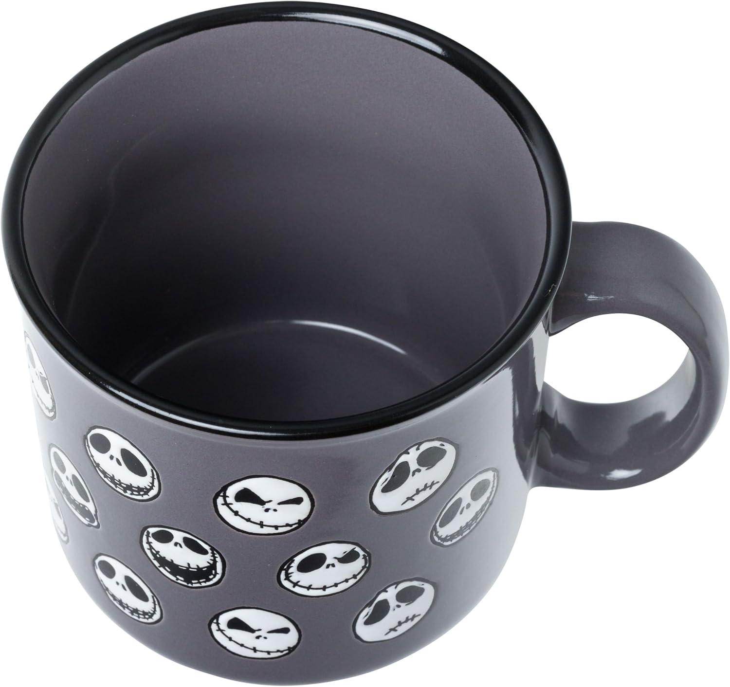 imageSilver Buffalo Nightmare Before Christmas Jack Expressions Wax Resist 20oz Ceramic Camper Mug