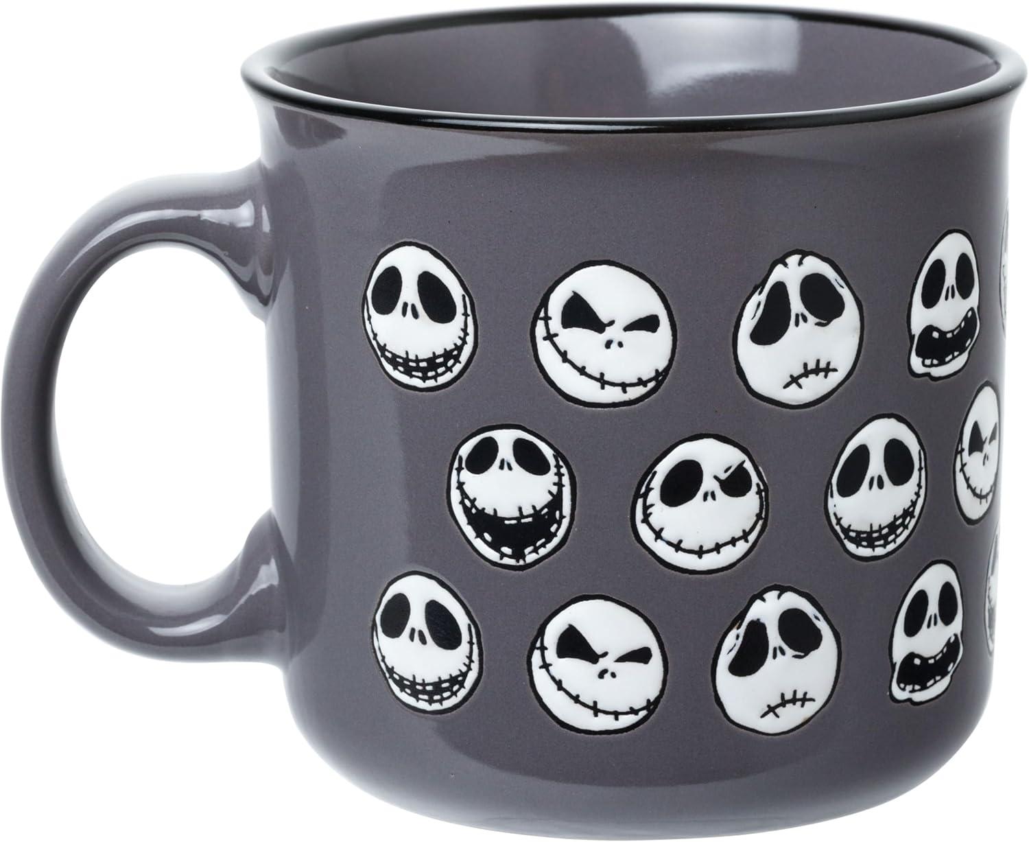 imageSilver Buffalo Nightmare Before Christmas Jack Expressions Wax Resist 20oz Ceramic Camper Mug