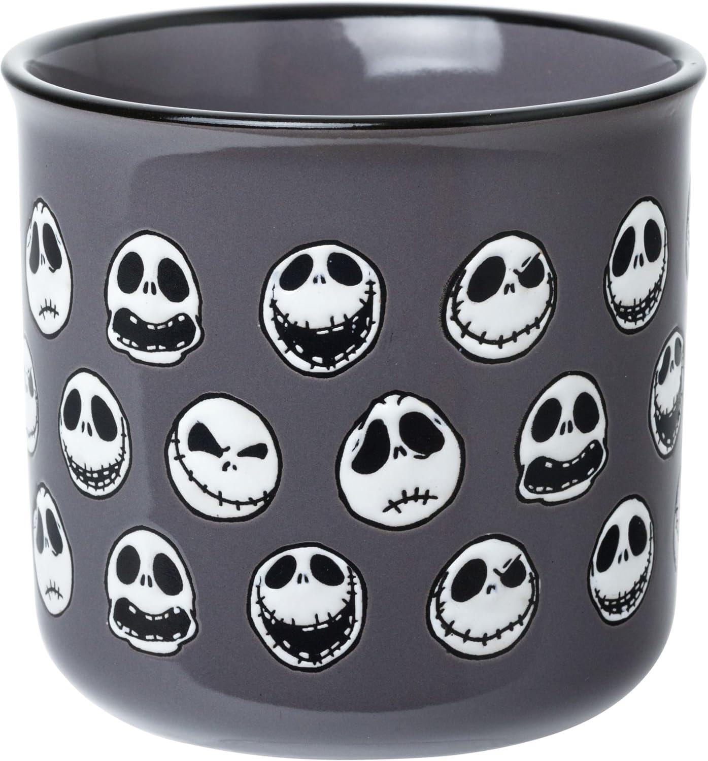imageSilver Buffalo Nightmare Before Christmas Jack Expressions Wax Resist 20oz Ceramic Camper Mug