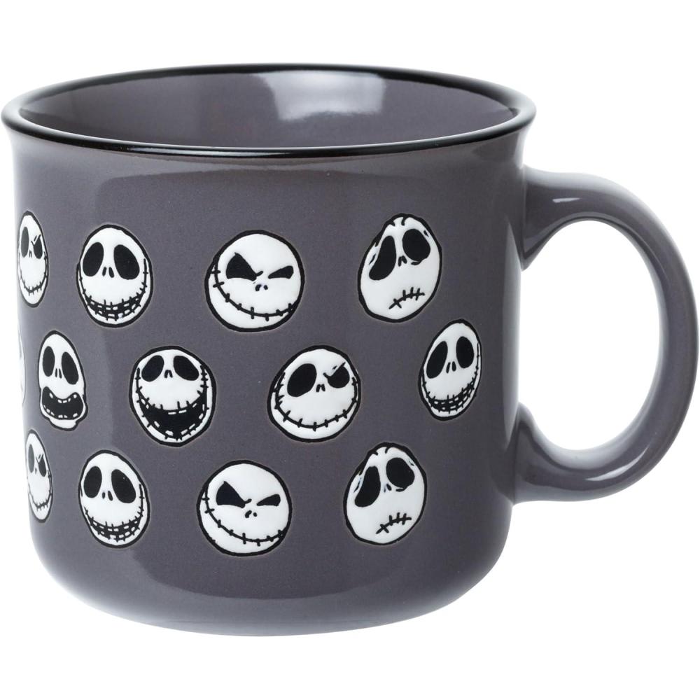 imageSilver Buffalo Nightmare Before Christmas Jack Expressions Wax Resist 20oz Ceramic Camper Mug