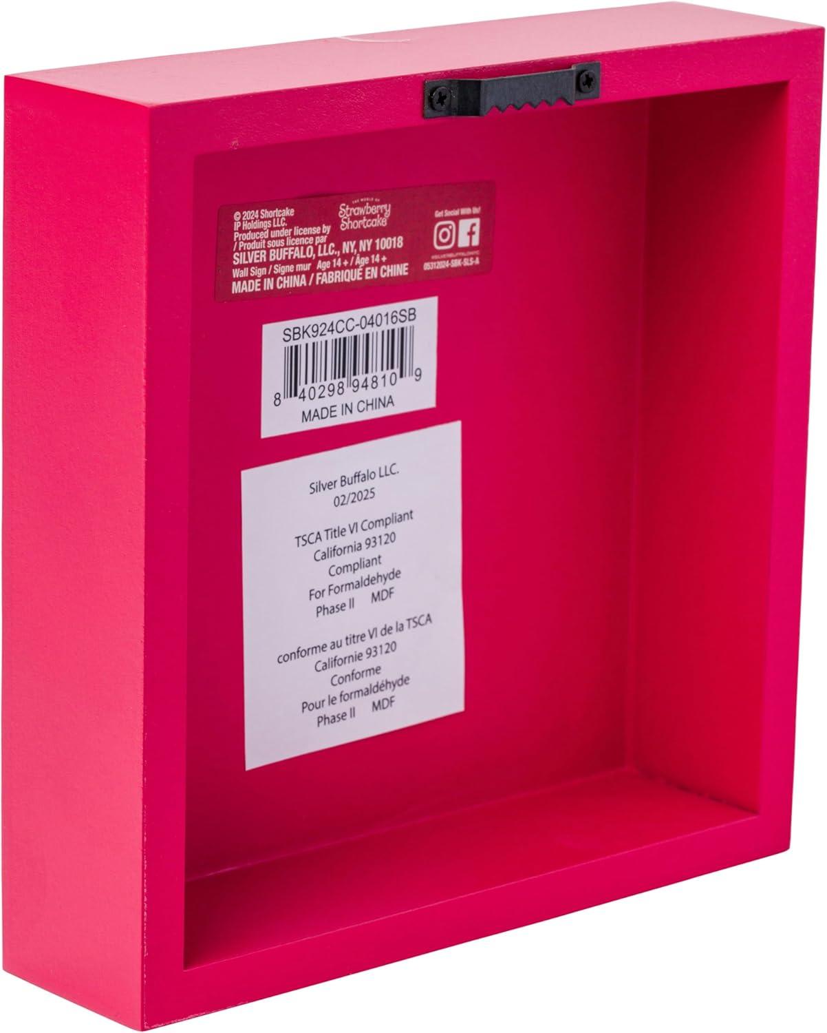 imageSilver Buffalo Strawberry Shortcake A Little Love is All it Takes 6quot x 6quot x 15quot Box Wall Sign