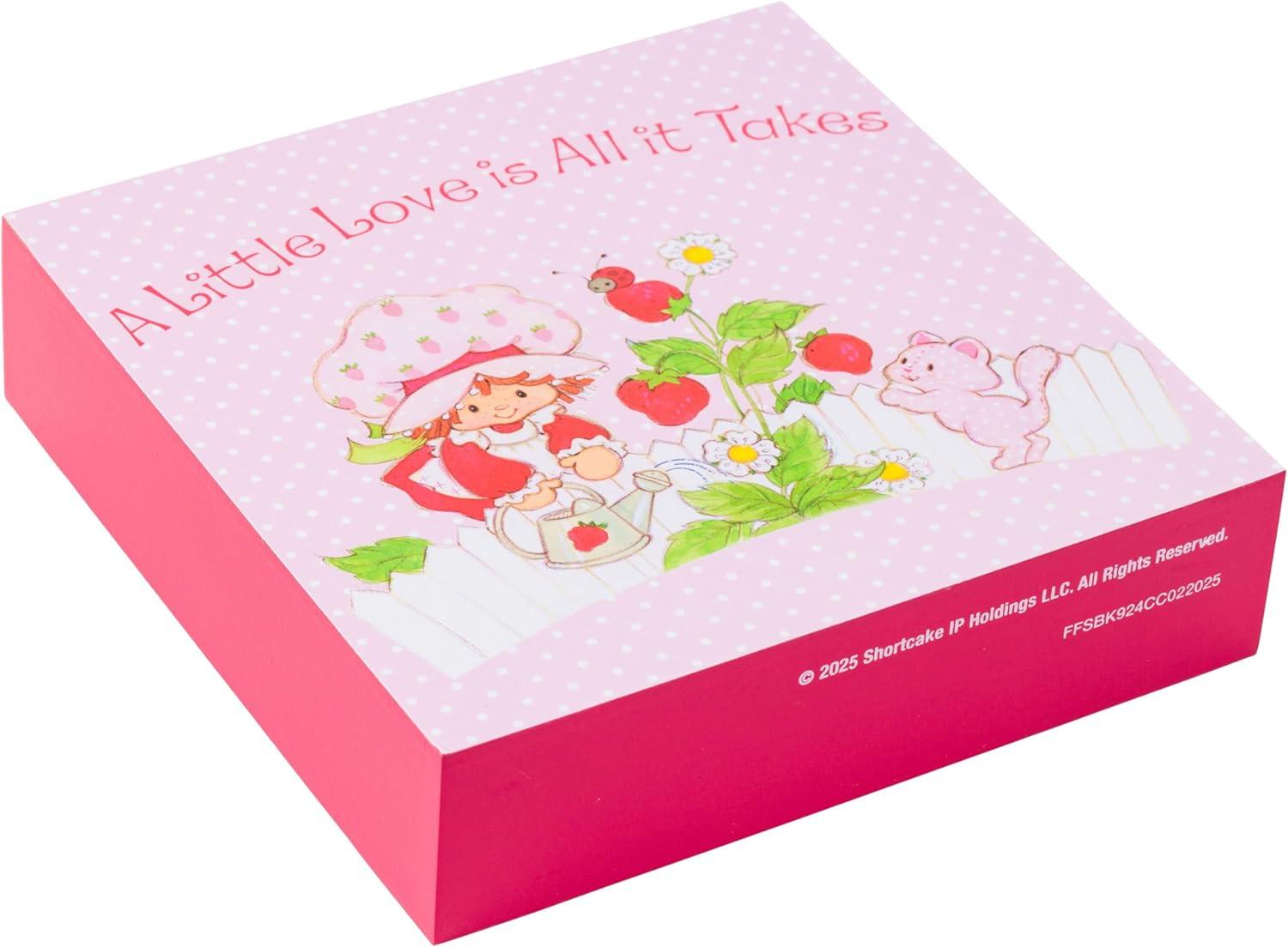 imageSilver Buffalo Strawberry Shortcake A Little Love is All it Takes 6quot x 6quot x 15quot Box Wall Sign