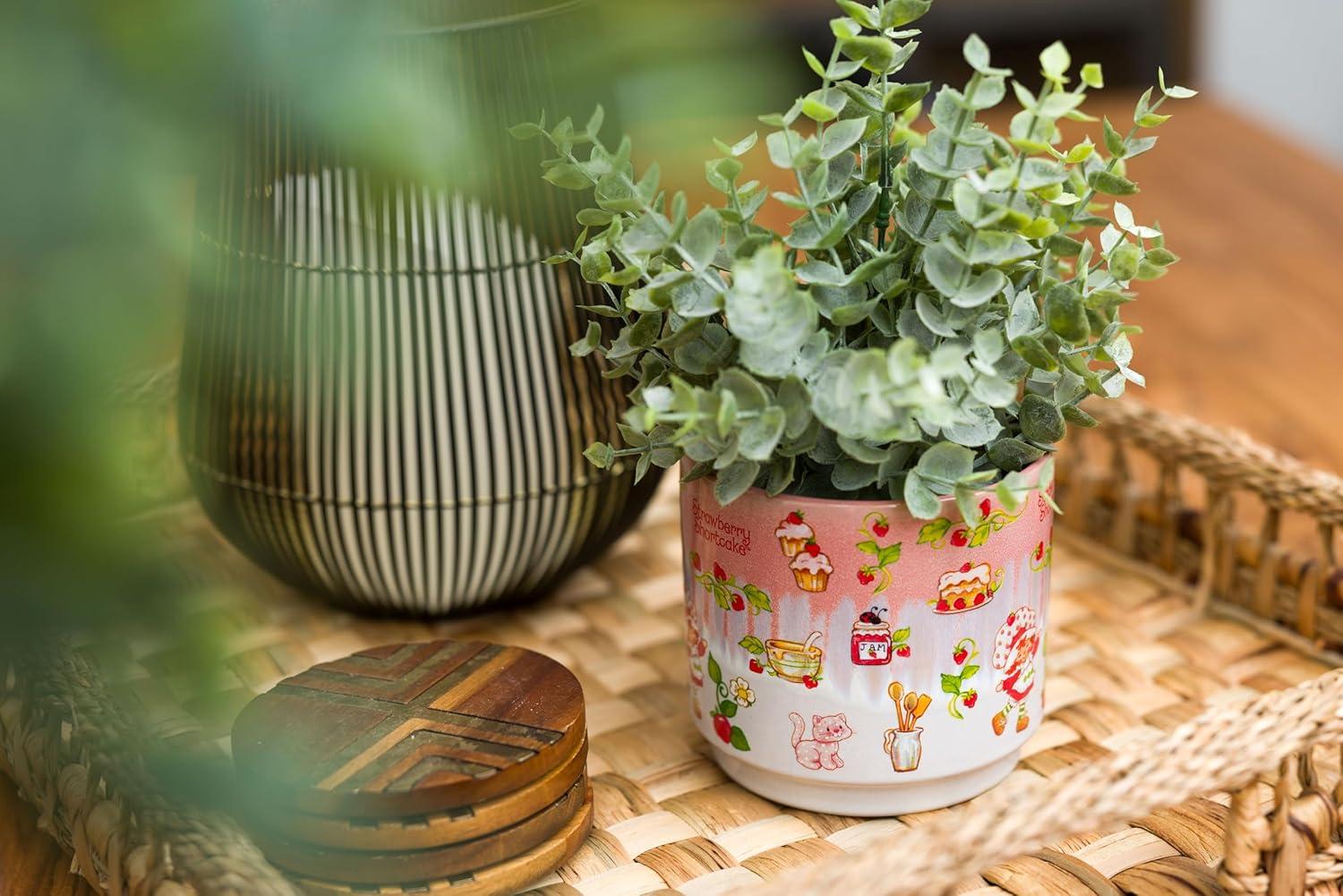 imageSilver Buffalo Strawberry Shortcake Core Vintage Reactive Glaze Ceramic Planter Pot