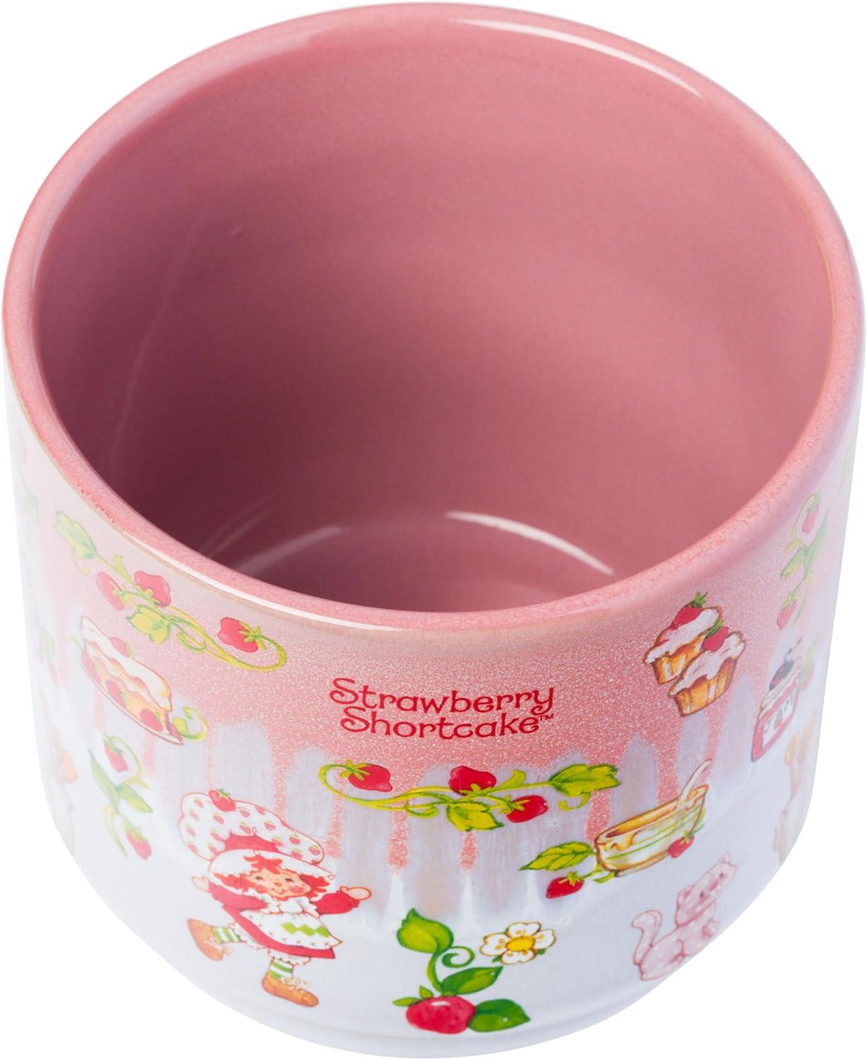 imageSilver Buffalo Strawberry Shortcake Core Vintage Reactive Glaze Ceramic Planter Pot