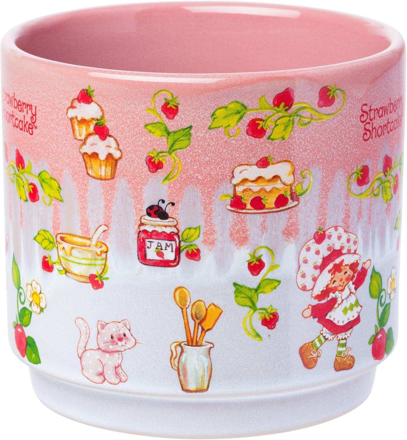 imageSilver Buffalo Strawberry Shortcake Core Vintage Reactive Glaze Ceramic Planter Pot