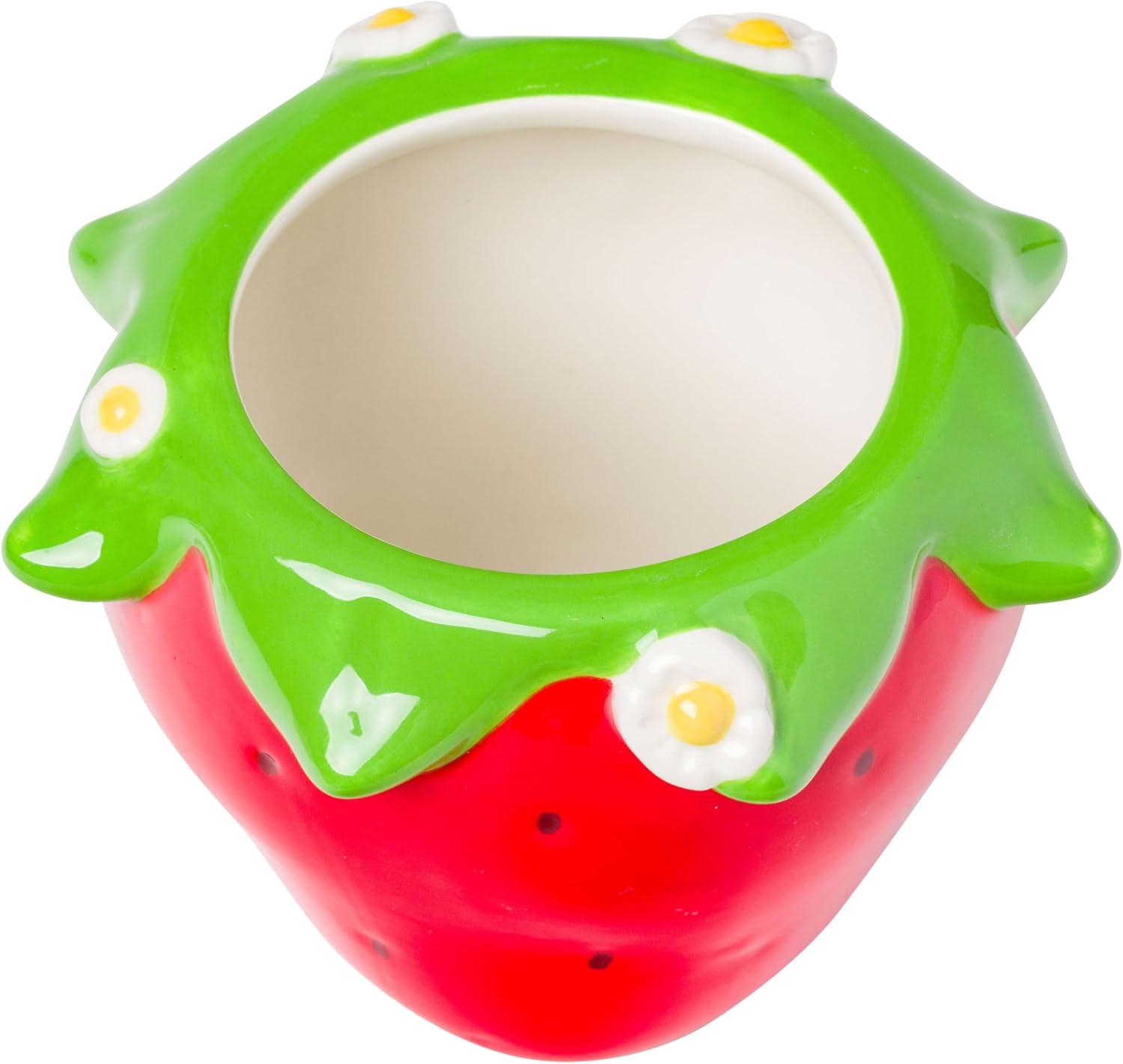 imageSilver Buffalo Strawberry Shortcake Sitting Small Sculpted Ceramic Snack Jar