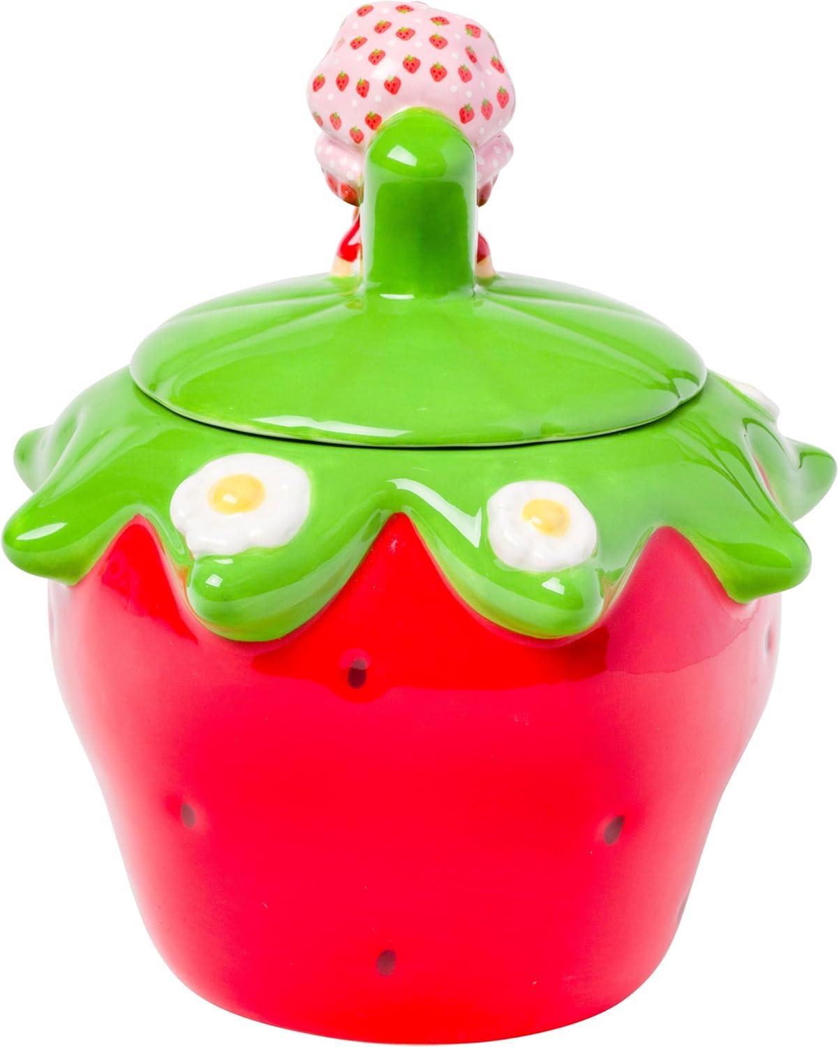 imageSilver Buffalo Strawberry Shortcake Sitting Small Sculpted Ceramic Snack Jar