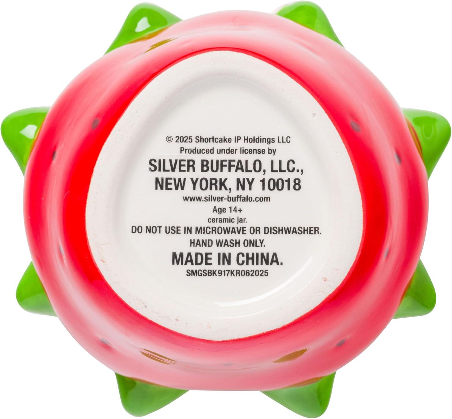 imageSilver Buffalo Strawberry Shortcake Sitting Small Sculpted Ceramic Snack Jar