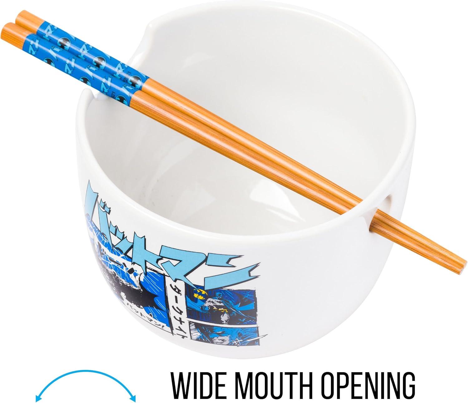 imageSilver Buffalo Strawberry Shortcake Vintage Life Is Delicious Ceramic Ramen Noodle Rice Bowl with Chopsticks Microwave Safe 20 OuncesBatman Japanese Manga Comic Panels