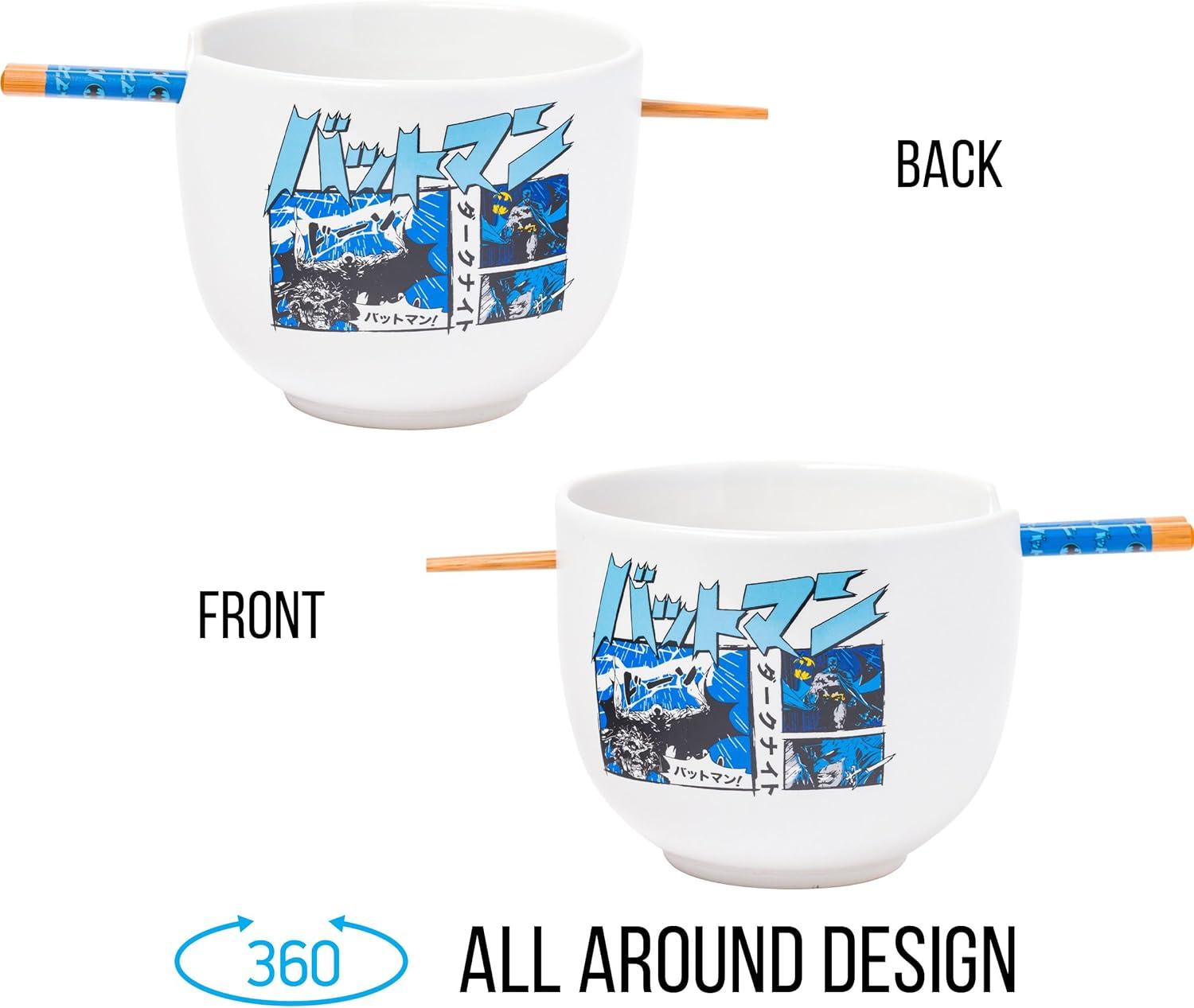 imageSilver Buffalo Strawberry Shortcake Vintage Life Is Delicious Ceramic Ramen Noodle Rice Bowl with Chopsticks Microwave Safe 20 OuncesBatman Japanese Manga Comic Panels