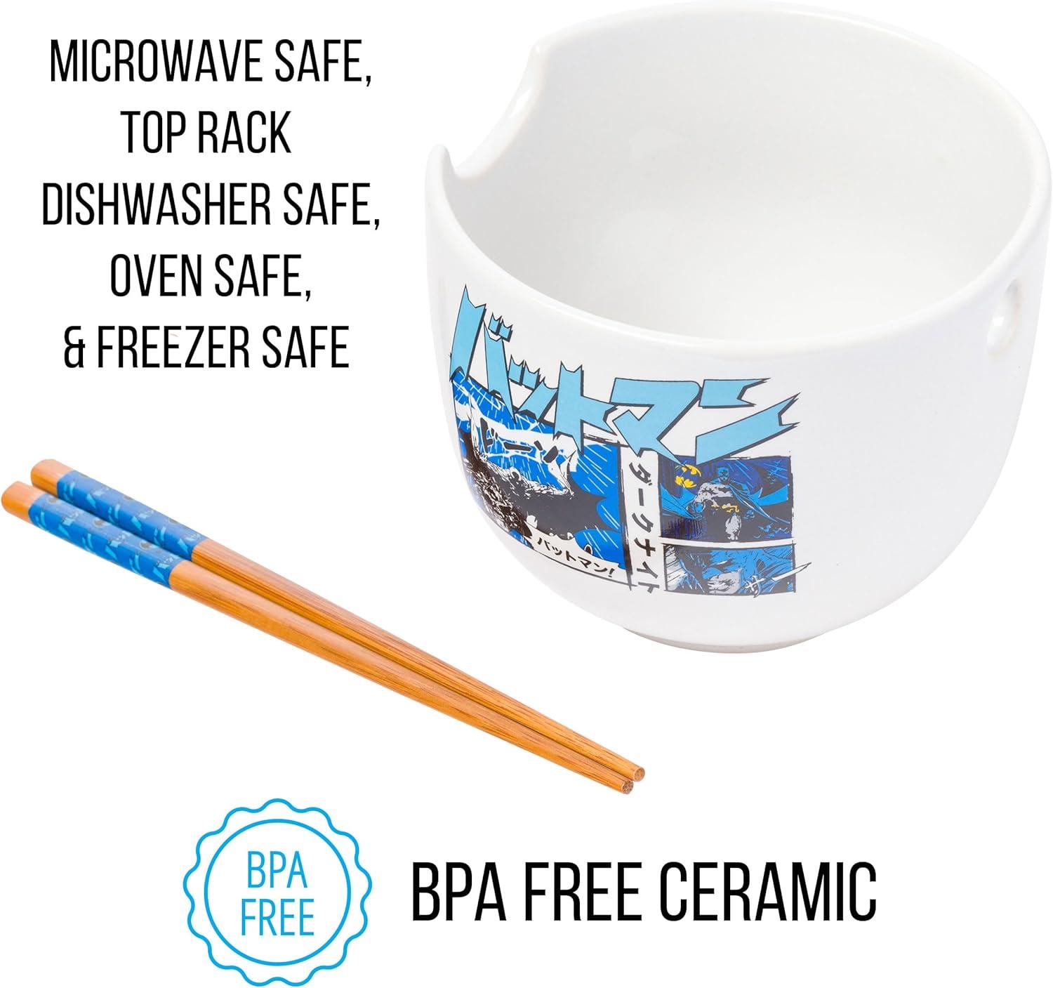 imageSilver Buffalo Strawberry Shortcake Vintage Life Is Delicious Ceramic Ramen Noodle Rice Bowl with Chopsticks Microwave Safe 20 OuncesBatman Japanese Manga Comic Panels