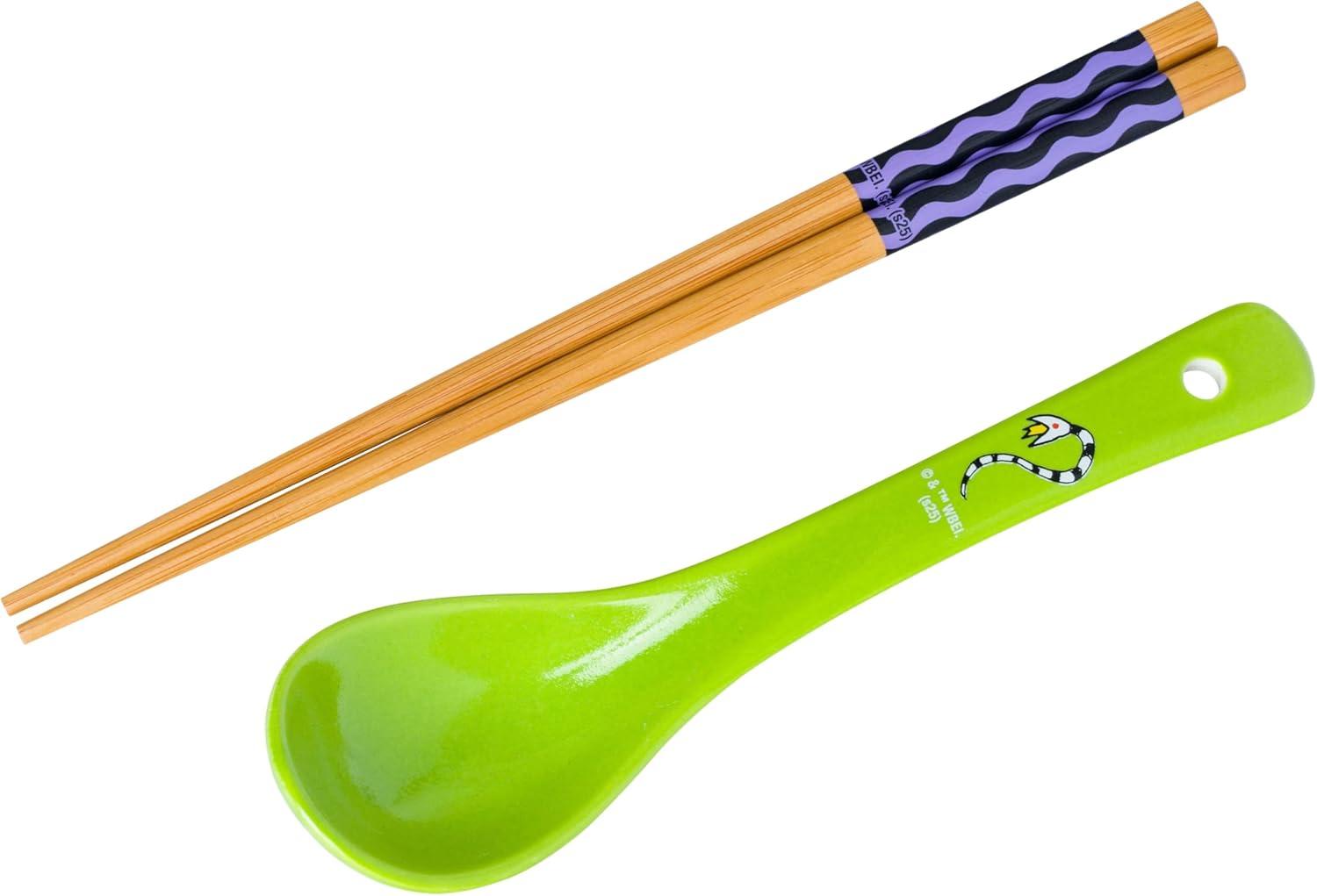 imageSilver Buffalo Strawberry Shortcake Vintage Life Is Delicious Ceramic Ramen Noodle Rice Bowl with Chopsticks Microwave Safe 20 OuncesBeetlejuice Sandworm Spoon