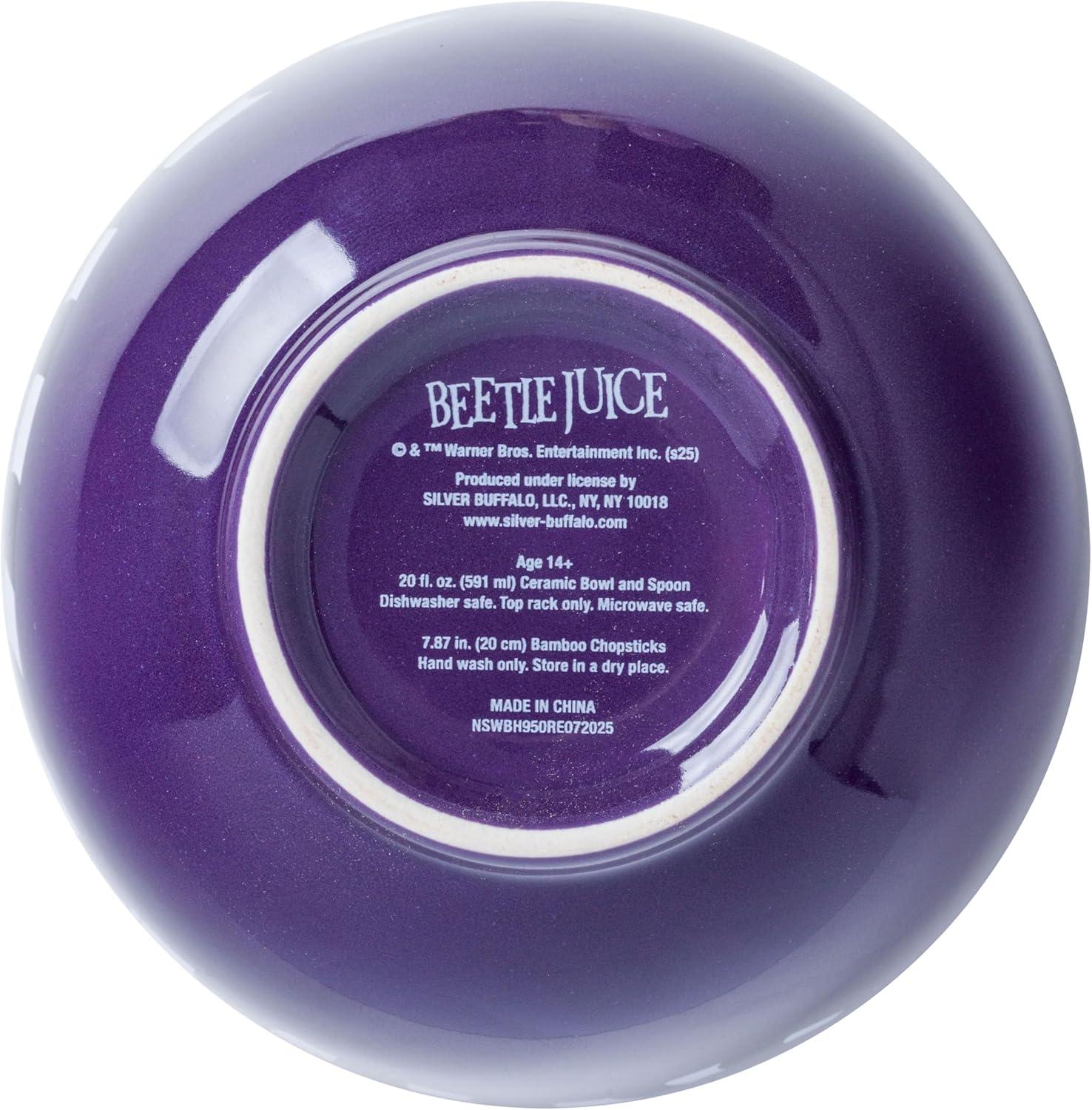 imageSilver Buffalo Strawberry Shortcake Vintage Life Is Delicious Ceramic Ramen Noodle Rice Bowl with Chopsticks Microwave Safe 20 OuncesBeetlejuice Sandworm Spoon