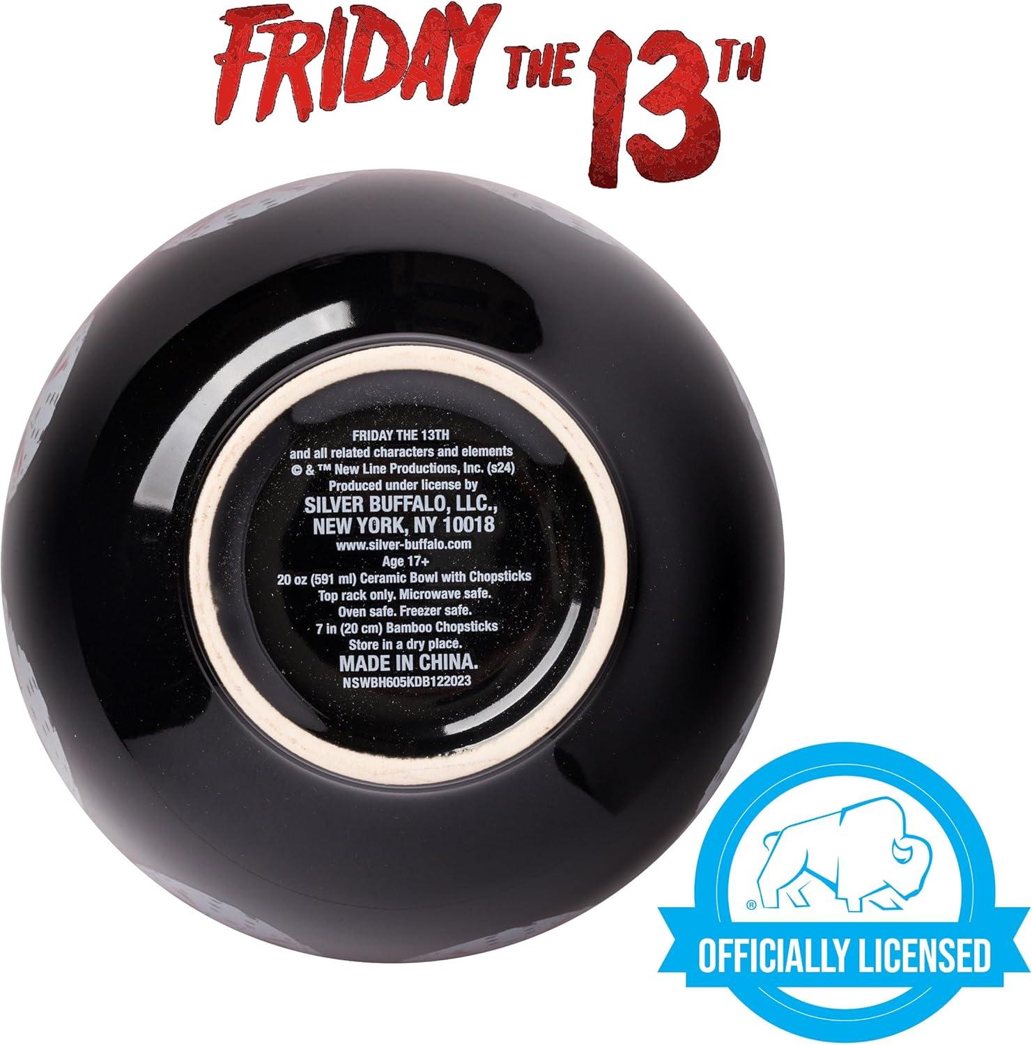 imageSilver Buffalo Strawberry Shortcake Vintage Life Is Delicious Ceramic Ramen Noodle Rice Bowl with Chopsticks Microwave Safe 20 OuncesFriday the 13th