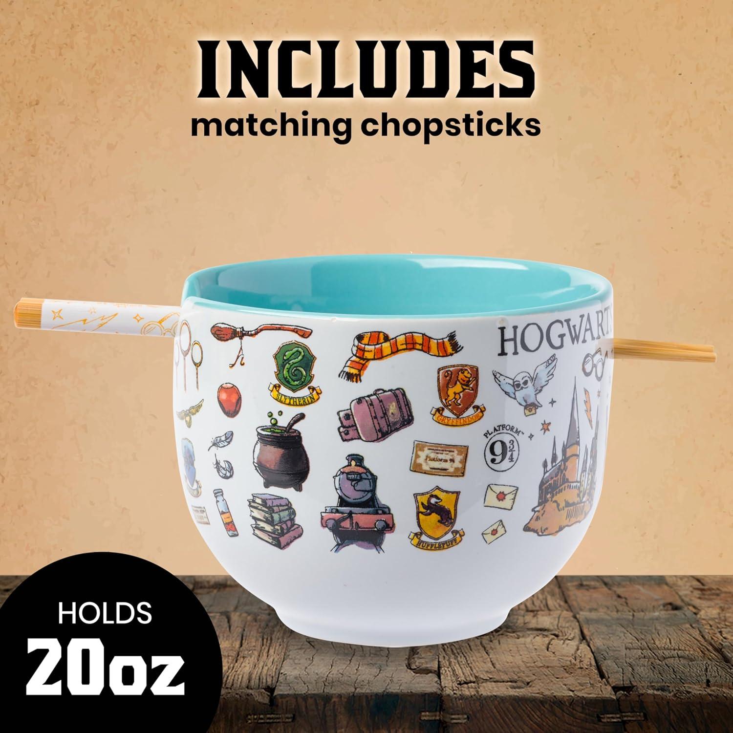 imageSilver Buffalo Strawberry Shortcake Vintage Life Is Delicious Ceramic Ramen Noodle Rice Bowl with Chopsticks Microwave Safe 20 OuncesHarry Potter Hogwarts Icons
