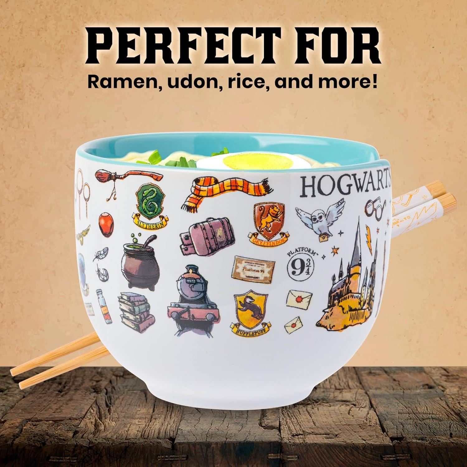 imageSilver Buffalo Strawberry Shortcake Vintage Life Is Delicious Ceramic Ramen Noodle Rice Bowl with Chopsticks Microwave Safe 20 OuncesHarry Potter Hogwarts Icons