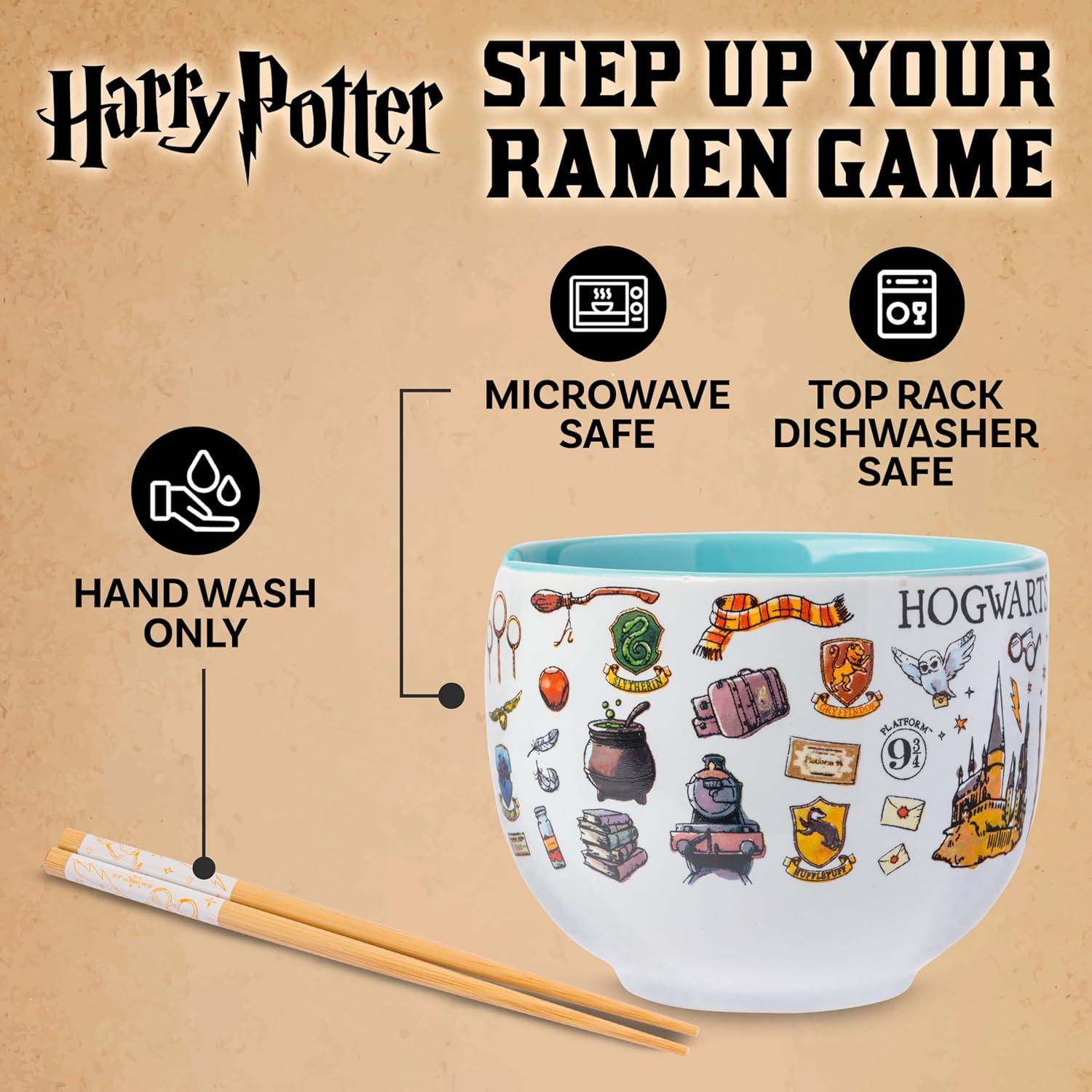 imageSilver Buffalo Strawberry Shortcake Vintage Life Is Delicious Ceramic Ramen Noodle Rice Bowl with Chopsticks Microwave Safe 20 OuncesHarry Potter Hogwarts Icons