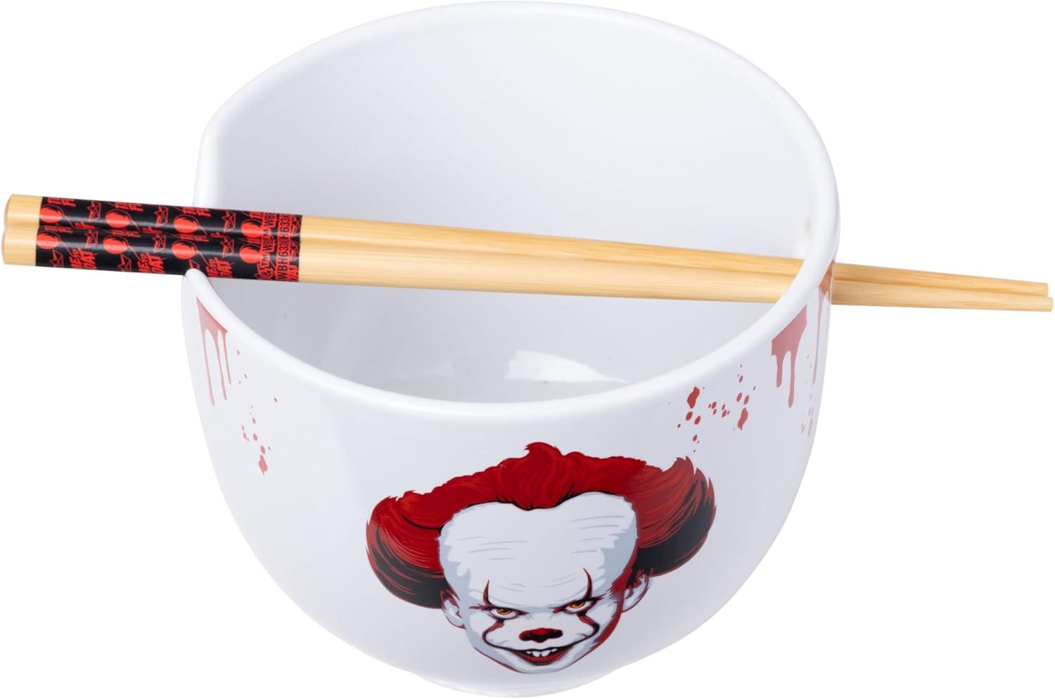 imageSilver Buffalo Strawberry Shortcake Vintage Life Is Delicious Ceramic Ramen Noodle Rice Bowl with Chopsticks Microwave Safe 20 OuncesIT Pennywise Time to Float