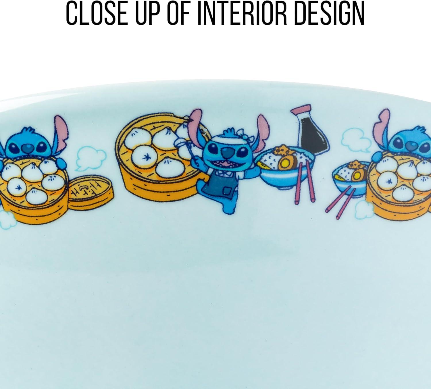 imageSilver Buffalo Strawberry Shortcake Vintage Life Is Delicious Ceramic Ramen Noodle Rice Bowl with Chopsticks Microwave Safe 20 OuncesLilo and Stitch Foodie Big