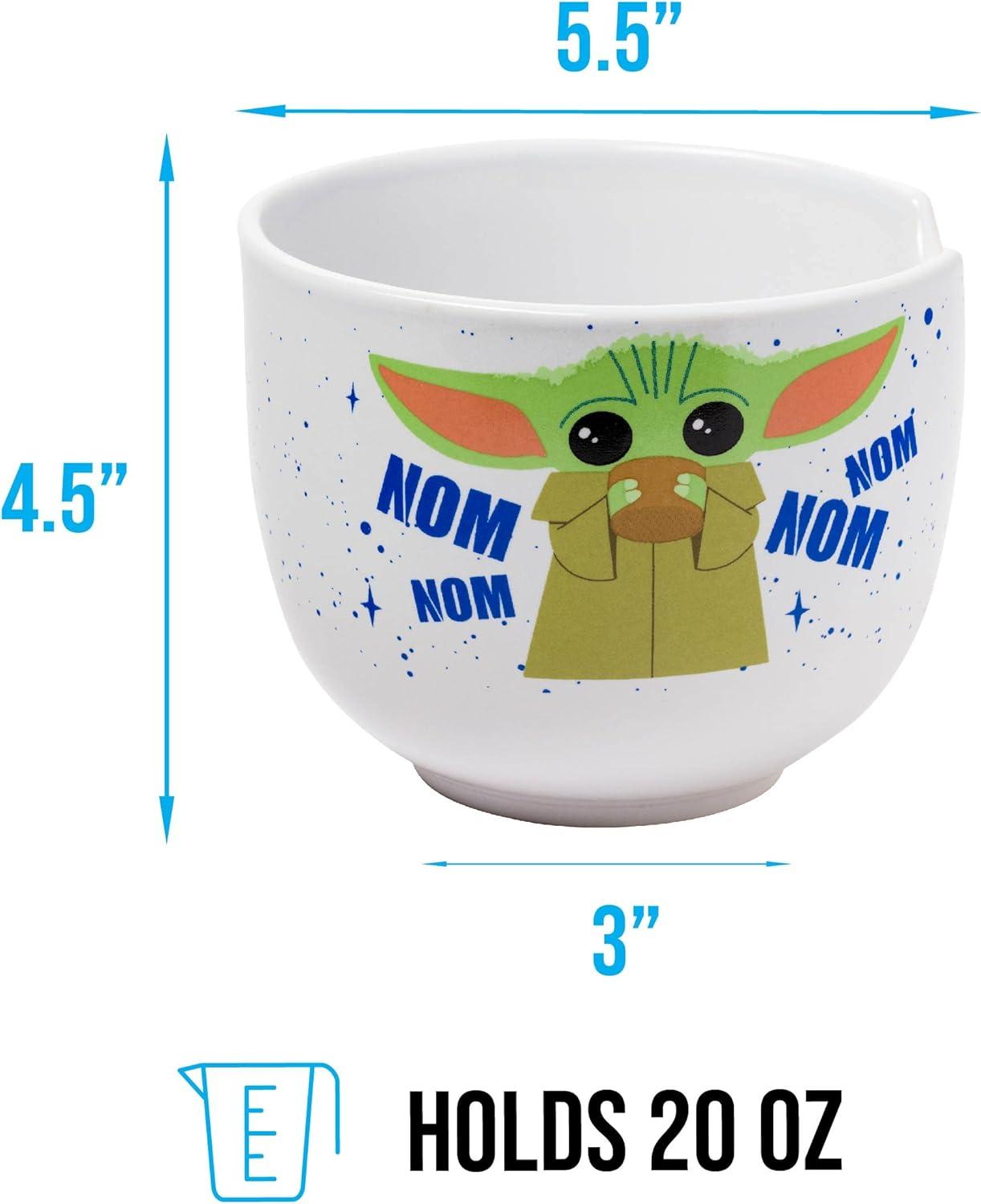 imageSilver Buffalo Strawberry Shortcake Vintage Life Is Delicious Ceramic Ramen Noodle Rice Bowl with Chopsticks Microwave Safe 20 OuncesMandalorian Baby Yoda Grogu