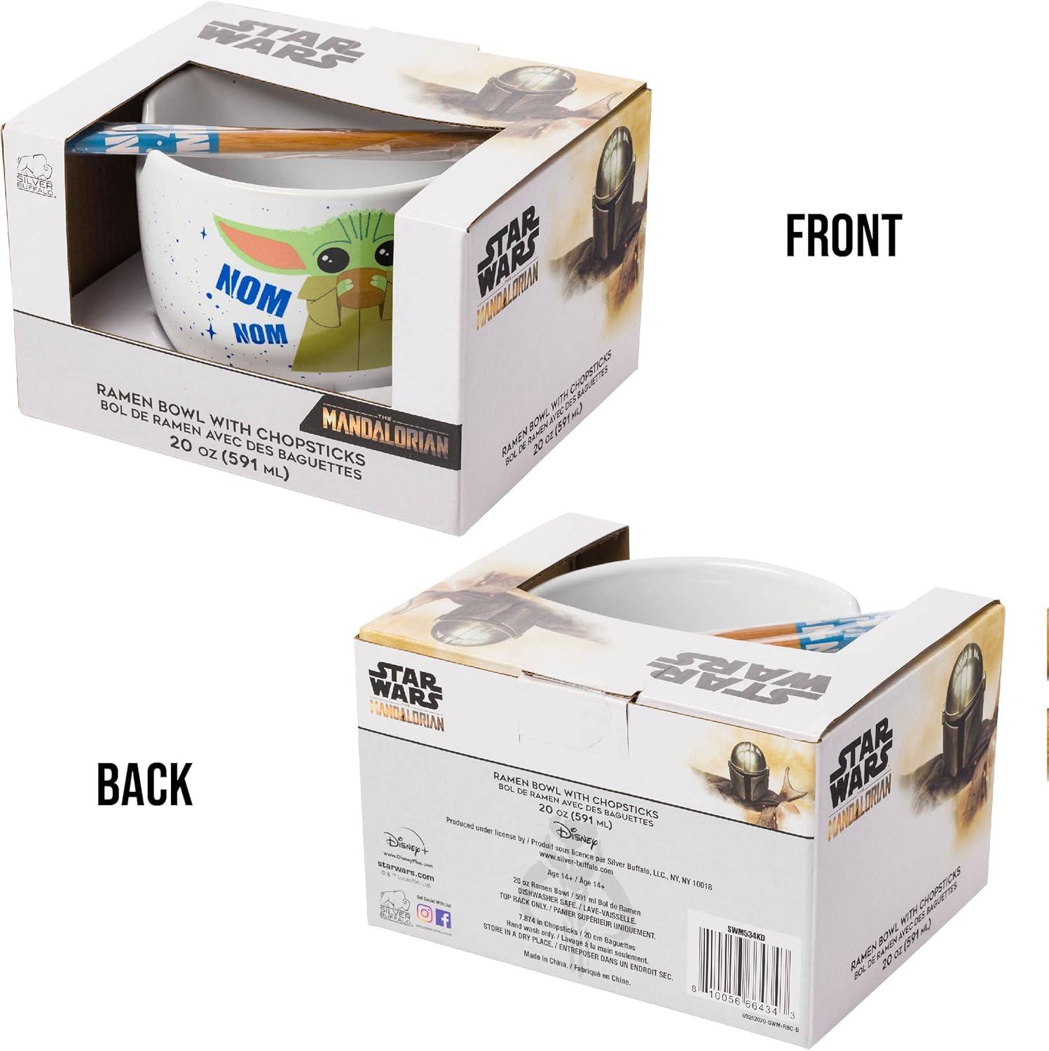 imageSilver Buffalo Strawberry Shortcake Vintage Life Is Delicious Ceramic Ramen Noodle Rice Bowl with Chopsticks Microwave Safe 20 OuncesMandalorian Baby Yoda Grogu