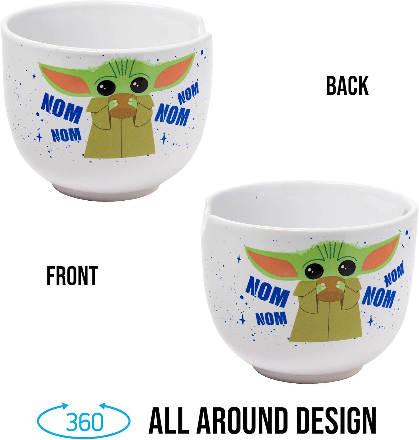 imageSilver Buffalo Strawberry Shortcake Vintage Life Is Delicious Ceramic Ramen Noodle Rice Bowl with Chopsticks Microwave Safe 20 OuncesMandalorian Baby Yoda Grogu