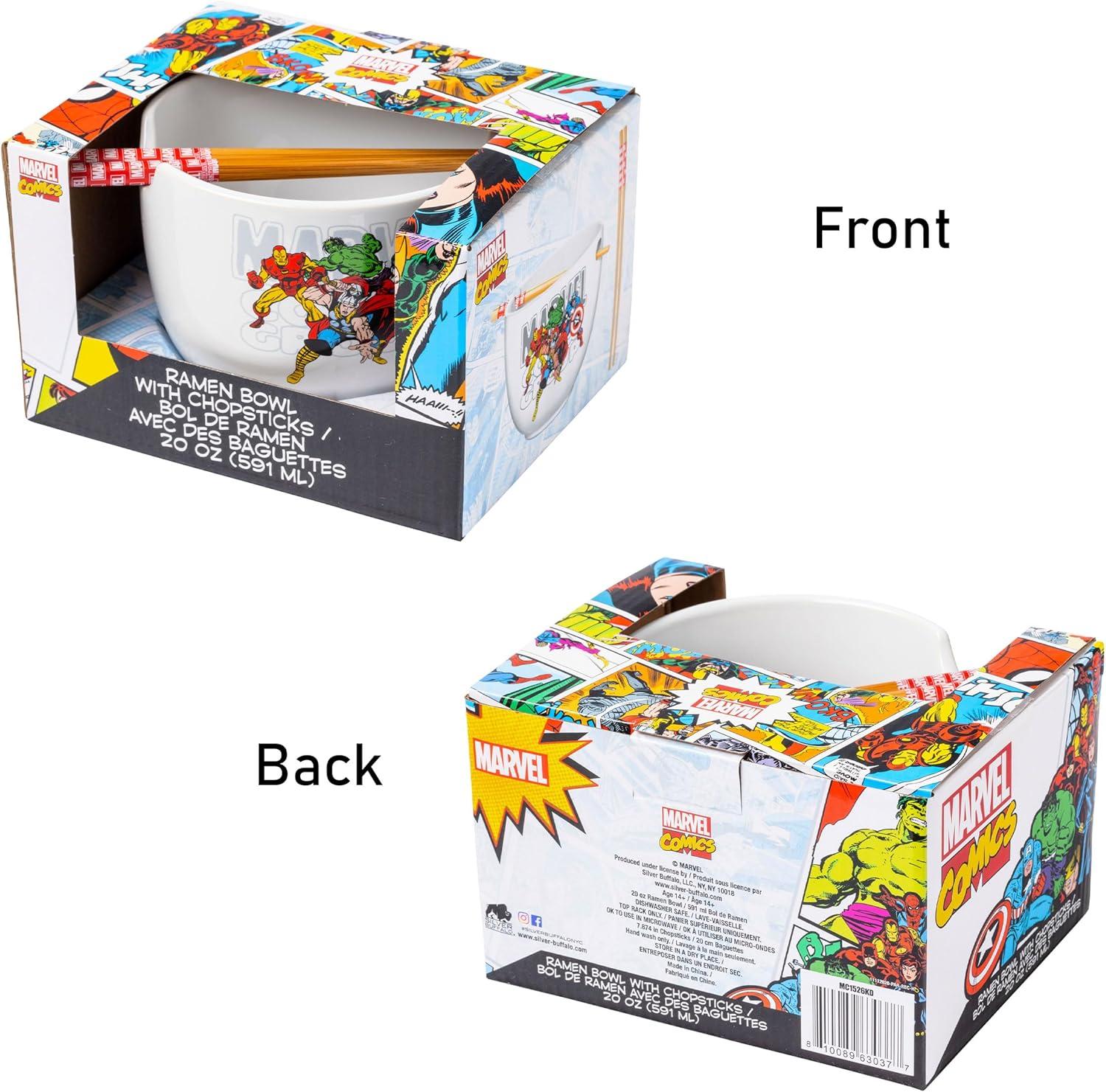 imageSilver Buffalo Strawberry Shortcake Vintage Life Is Delicious Ceramic Ramen Noodle Rice Bowl with Chopsticks Microwave Safe 20 OuncesMarvel Avengers