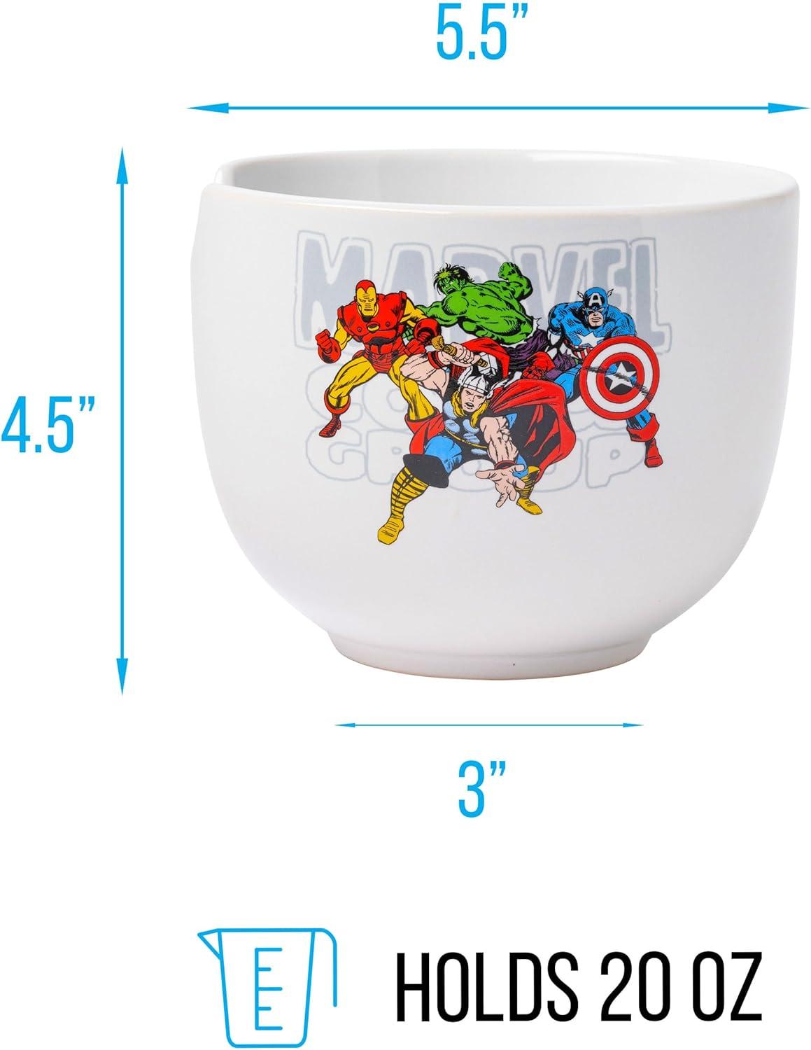 imageSilver Buffalo Strawberry Shortcake Vintage Life Is Delicious Ceramic Ramen Noodle Rice Bowl with Chopsticks Microwave Safe 20 OuncesMarvel Avengers