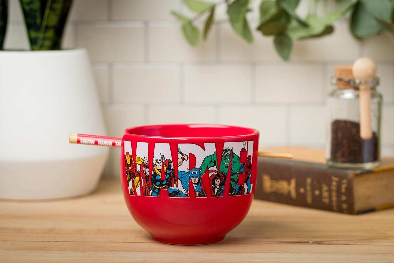 imageSilver Buffalo Strawberry Shortcake Vintage Life Is Delicious Ceramic Ramen Noodle Rice Bowl with Chopsticks Microwave Safe 20 OuncesMarvel Comics Retro Characters