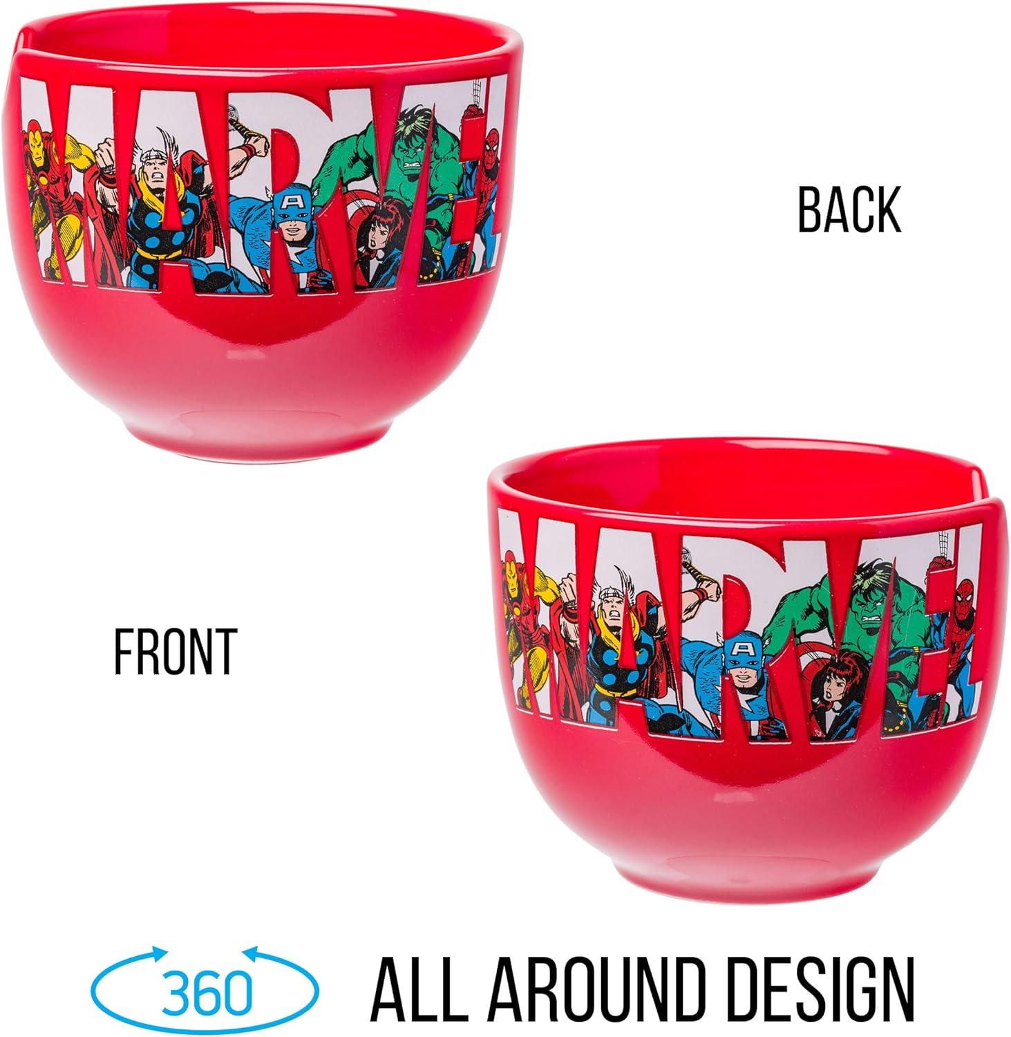 imageSilver Buffalo Strawberry Shortcake Vintage Life Is Delicious Ceramic Ramen Noodle Rice Bowl with Chopsticks Microwave Safe 20 OuncesMarvel Comics Retro Characters