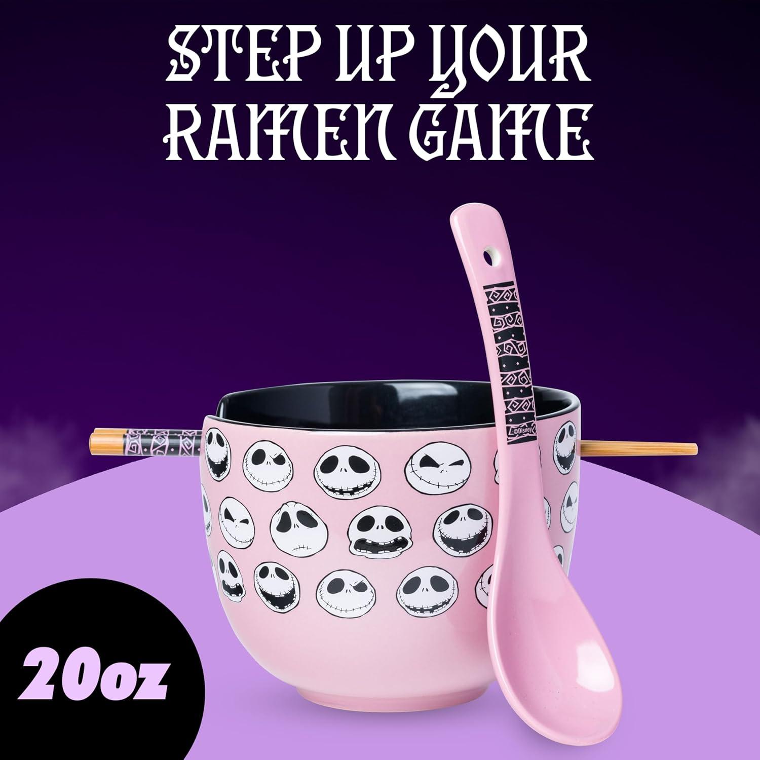 imageSilver Buffalo Strawberry Shortcake Vintage Life Is Delicious Ceramic Ramen Noodle Rice Bowl with Chopsticks Microwave Safe 20 OuncesNightmare Before Christmas Jacks Different Emotions Spoon