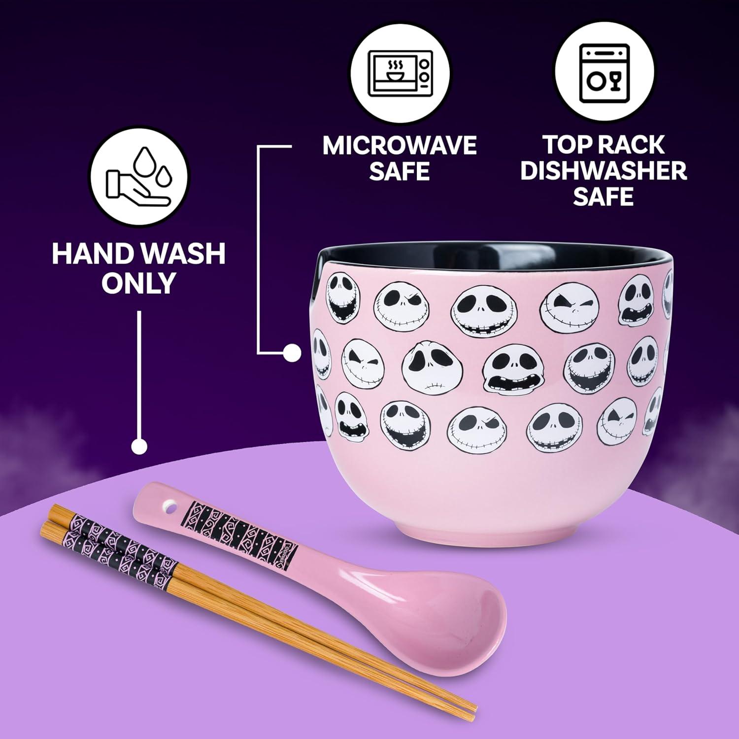 imageSilver Buffalo Strawberry Shortcake Vintage Life Is Delicious Ceramic Ramen Noodle Rice Bowl with Chopsticks Microwave Safe 20 OuncesNightmare Before Christmas Jacks Different Emotions Spoon