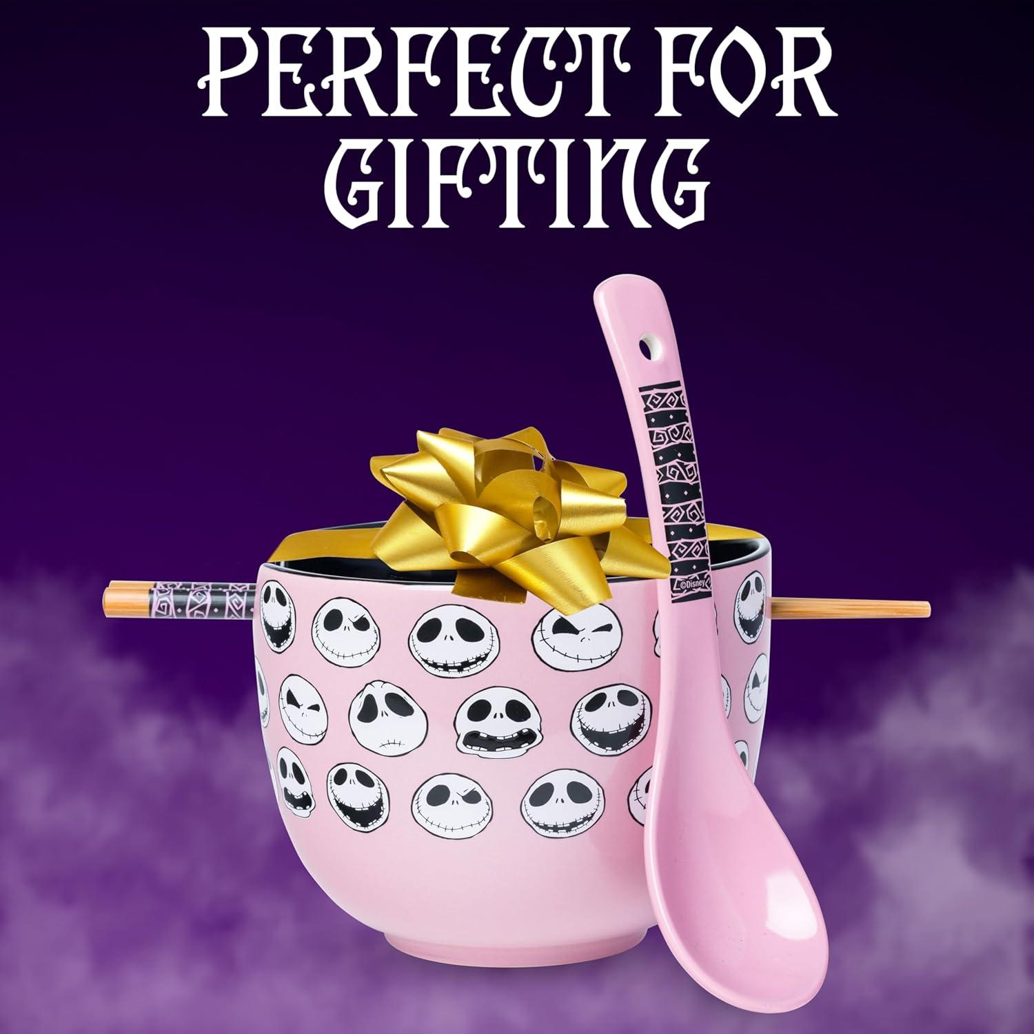 imageSilver Buffalo Strawberry Shortcake Vintage Life Is Delicious Ceramic Ramen Noodle Rice Bowl with Chopsticks Microwave Safe 20 OuncesNightmare Before Christmas Jacks Different Emotions Spoon