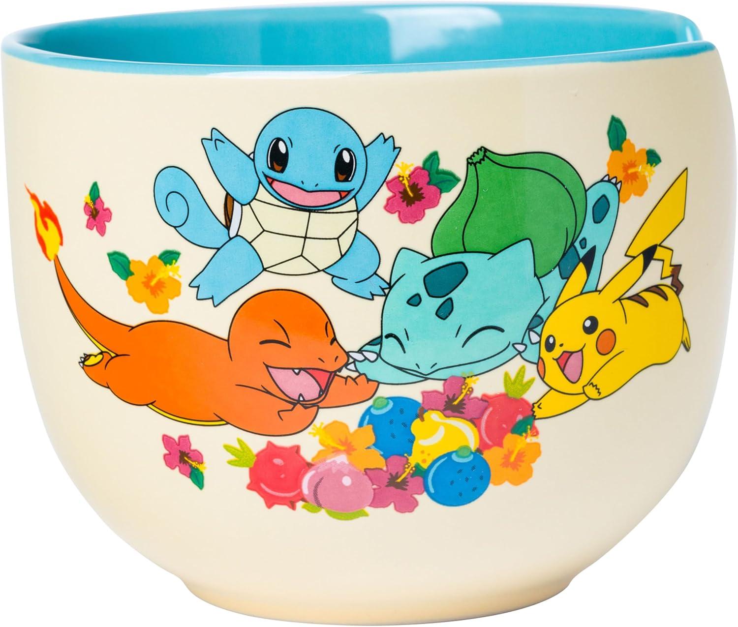 imageSilver Buffalo Strawberry Shortcake Vintage Life Is Delicious Ceramic Ramen Noodle Rice Bowl with Chopsticks Microwave Safe 20 OuncesPokemon Spring Flowers