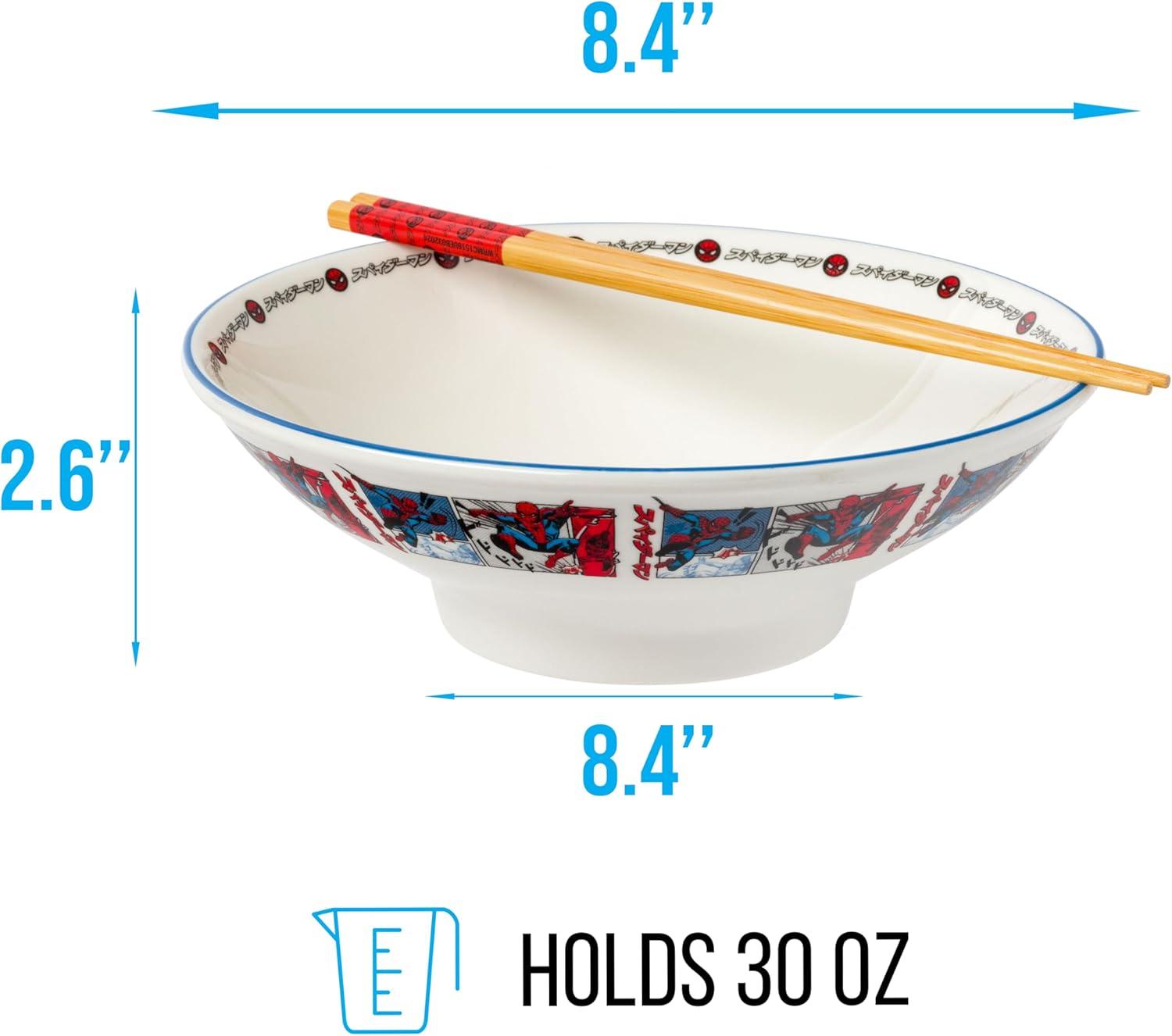imageSilver Buffalo Strawberry Shortcake Vintage Life Is Delicious Ceramic Ramen Noodle Rice Bowl with Chopsticks Microwave Safe 20 OuncesSpiderMan Japanese Manga Comic Panels Big
