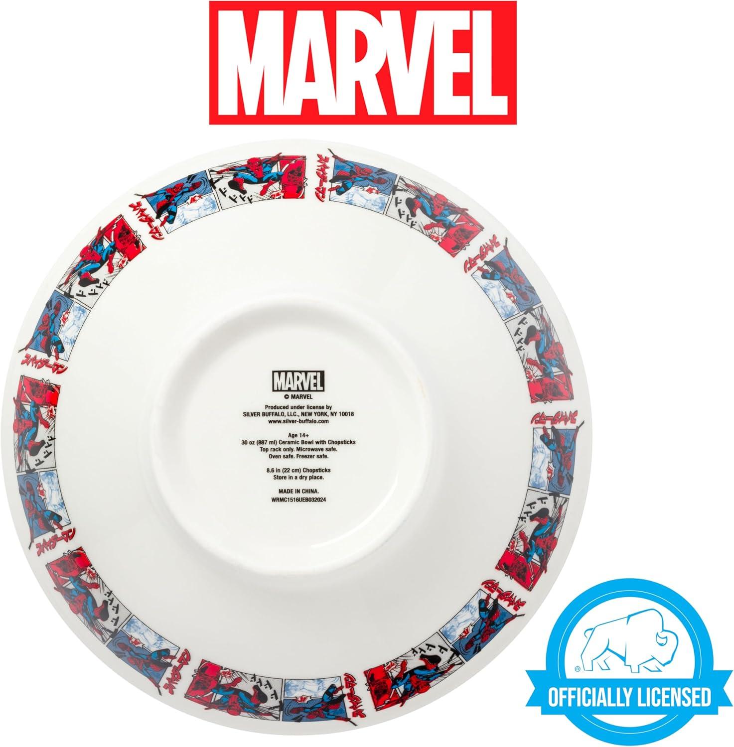 imageSilver Buffalo Strawberry Shortcake Vintage Life Is Delicious Ceramic Ramen Noodle Rice Bowl with Chopsticks Microwave Safe 20 OuncesSpiderMan Japanese Manga Comic Panels Big