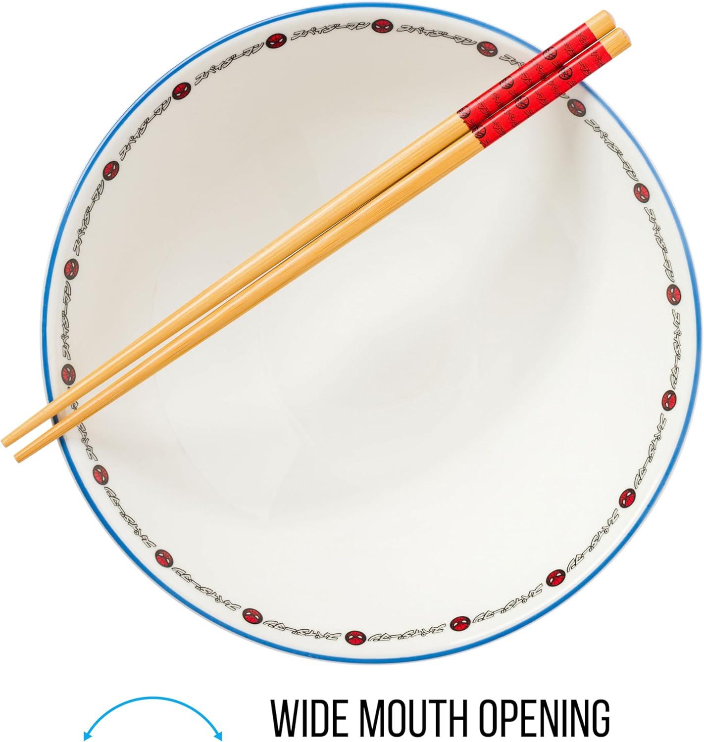 imageSilver Buffalo Strawberry Shortcake Vintage Life Is Delicious Ceramic Ramen Noodle Rice Bowl with Chopsticks Microwave Safe 20 OuncesSpiderMan Japanese Manga Comic Panels Big