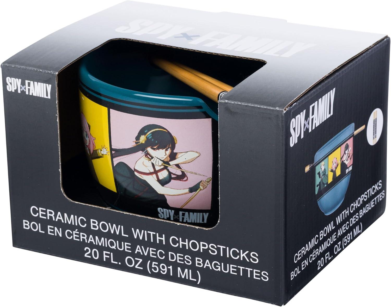 imageSilver Buffalo Strawberry Shortcake Vintage Life Is Delicious Ceramic Ramen Noodle Rice Bowl with Chopsticks Microwave Safe 20 OuncesSpy X Family Anime