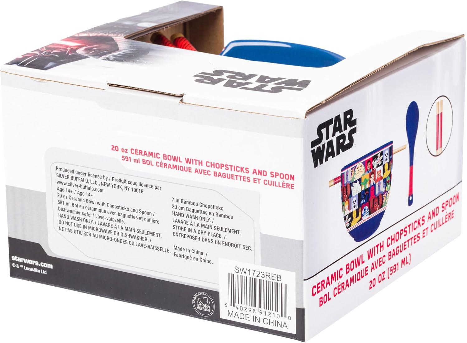 imageSilver Buffalo Strawberry Shortcake Vintage Life Is Delicious Ceramic Ramen Noodle Rice Bowl with Chopsticks Microwave Safe 20 OuncesStar Wars Characters Spoon